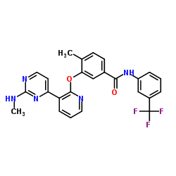4-甲基-3-[[3-[2-(甲基氨基)-4-嘧啶基]-2-吡啶基]氧基]-N-[3-(三氟甲基)苯基]苯甲酰胺结构式
