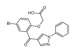 2-[4-bromo-2-(1-phenylpyrazole-4-carbonyl)phenoxy]acetic acid结构式