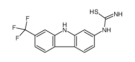 [7-(trifluoromethyl)-9H-carbazol-2-yl]thiourea结构式