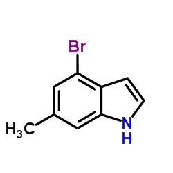 4-溴-6-甲基-1H-吲哚结构式