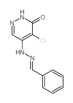 5-((2Z)-2-benzylidenehydrazinyl)-4-chloro-2H-pyridazin-3-one结构式