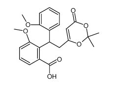 2-[2-(2,2-dimethyl-6-oxo-6H-[1,3]dioxin-4-yl)-1-(2-methoxyphenyl)-ethyl]-3-methoxy-benzoic acid结构式