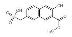 2-Naphthalenecarboxylicacid, 3-hydroxy-7-(sulfomethyl)-, 2-methyl ester Structure