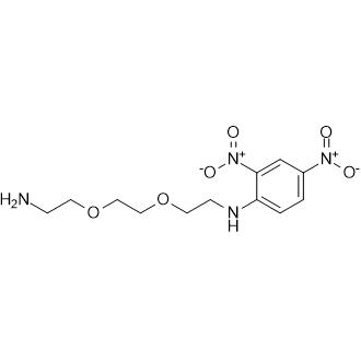 N-{2-[2-(2-氨基乙氧基)乙氧基]乙基}-2,4-二硝基苯胺结构式