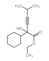 Cyclohexaneacetic acid, a-hydroxy-a-(3-methyl-1-butyn-1-yl)-, ethyl ester Structure