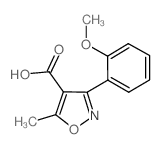 3-(2-甲氧基苯基)-5-甲基-2,3-二氢异恶唑-4-羧酸结构式