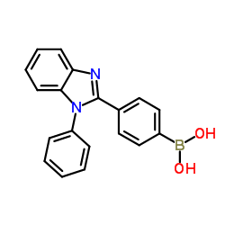 B- [4-(1-苯基-1H-苯并咪唑-2-基)苯基]硼酸结构式