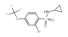 2-bromo-N-cyclopropyl-4-(trifluoromethoxy)benzenesulfonamide Structure