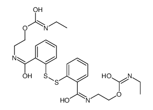 2-[[2-[[2-[2-(ethylcarbamoyloxy)ethylcarbamoyl]phenyl]disulfanyl]benzoyl]amino]ethyl N-ethylcarbamate结构式