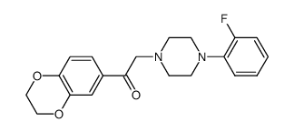 6-[2-[4-(2-fluorophenyl)-1-piperazinyl]acetyl]-1,4-benzodioxane Structure