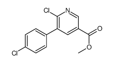 Methyl 6-chloro-5-(4-chlorophenyl)nicotinate结构式