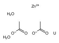 zinc bis(acetato-O)dioxouranate structure