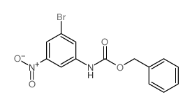 3-溴-5-硝基苯基氨基甲酸苄酯结构式