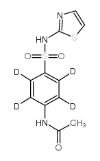 N-(4-(N-(Thiazol-2-yl)sulfamoyl)phenyl)acetamide-d4 Structure
