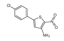 2-硝基-3-氨基-5-(4-氯苯基)噻吩结构式