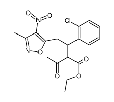 2-acetyl-3-(2-chlorophenyl)-4-(3-methyl-4-nitroisoxazol-5-yl)butyric acid ethyl ester结构式