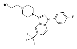 2-[4-[1-(4-fluorophenyl)-5-(trifluoromethyl)indol-3-yl]piperazin-1-yl]ethanol Structure