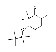 (3S)-3-t-butyldimethylsilyloxy-2,2,6-trimethylcyclohexanone结构式