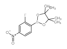 2-(2-fluoro-4-nitrophenyl)-4,4,5,5-tetramethyl-1,3,2-dioxaborolane Structure
