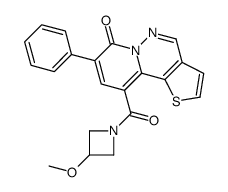 3-Methoxy-1-((7-oxo-8-phenyl-7H-pyrido(1,2-b)thieno(2,3-d)pyridazin-10-yl)carbonyl)azetidine Structure