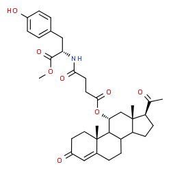 progesterone 11-succinyltyrosine methyl ester Structure