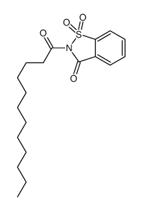 2-dodecanoyl-1,1-dioxo-1,2-benzothiazol-3-one结构式