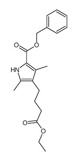 benzyl 4-(3-methoxycarbonylpropyl)-3,5-dimethylpyrrole-2-carboxylate结构式