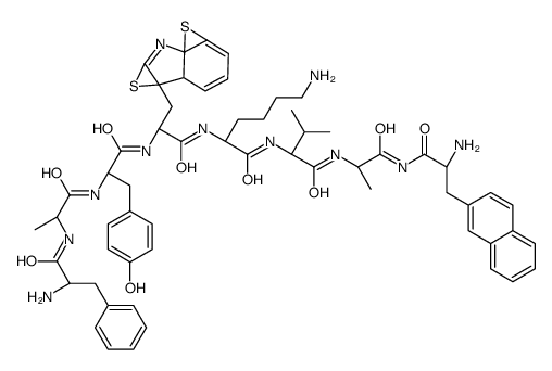 D-Alaninamide,D-phenylalanyl-L-cysteinyl-L-tyrosyl-D-tryptophyl-L-lysyl-L-valyl-L-cysteinyl-3-(2-naphthalenyl)-,cyclic (2-7)-disulfide Structure