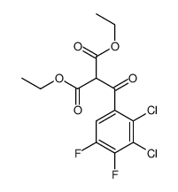 diethyl 2-(2,3-dichloro-4,5-difluorobenzoyl)propanedioate结构式