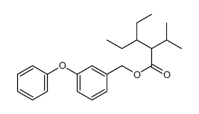(3-phenoxyphenyl)methyl 3-ethyl-2-propan-2-ylpentanoate Structure