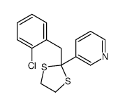 3-[2-[(2-chlorophenyl)methyl]-1,3-dithiolan-2-yl]pyridine结构式