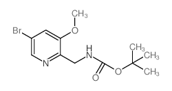 (5-溴-3-甲氧基吡啶-2-基)-甲基氨基甲酸叔丁酯结构式