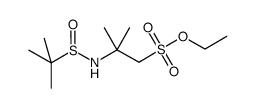 ethyl 2-((tert-butylsulfinyl)amino)-2-methylpropane-1-sulfonate结构式