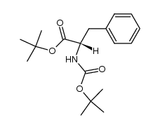 (+)-tert-butyl N-Boc-phenylalaninate Structure
