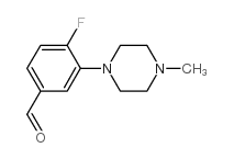 4-FLUORO-3-(4-METHYLPIPERAZIN-1-YL)BENZALDEHYDE Structure