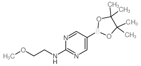 2-(2-甲氧基乙基氨基)嘧啶-5-硼酸频那醇酯结构式