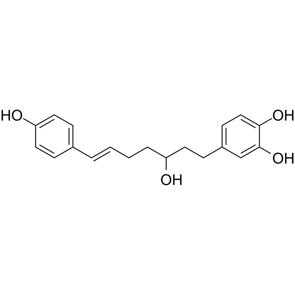 4-[(6E)-3-羟基-7-(4-羟基苯基)-6-庚烯-1-基]-1,2-苯二酚结构式