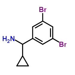 1-Cyclopropyl-1-(3,5-dibromophenyl)methanamine结构式