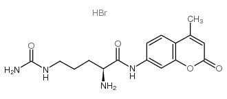 L-瓜氨酸7-氨基-4-甲基香豆素氢溴酸盐结构式