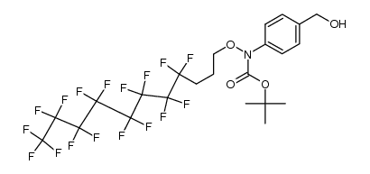tert-butyl 4-(hydroxymethyl)phenyl(3-perfluorooctylpropoxy)carbamate结构式