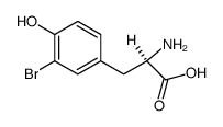 (R)-2-氨基-3-(3-溴-4-羟基苯基)丙酸结构式