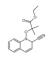 ethyl α-(2-cyano-1,2-dihydro-1-quinolinoxy)isobutyrate结构式