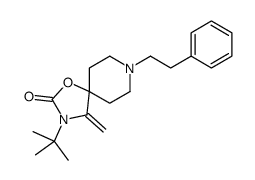 3-tert-butyl-4-methylidene-8-(2-phenylethyl)-1-oxa-3,8-diazaspiro[4.5]decan-2-one结构式