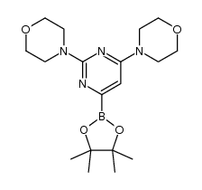 4,4'-[6-(4,4,5,5-tetramethyl-1,3,2-dioxaborolan-2-yl)pyrimidine-2,4-diyl]di[morpholine] Structure