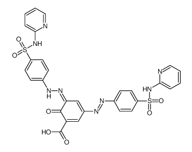 (5E)-6-oxo-3-[[4-(pyridin-2-ylsulfamoyl)phenyl]diazenyl]-5-[[4-(pyridin-2-ylsulfamoyl)phenyl]hydrazinylidene]cyclohexa-1,3-diene-1-carboxylic acid Structure