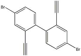 4,4'-二溴-2,2'-(二乙炔基苯)联苯结构式