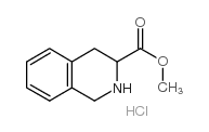 (R)-甲基1,2,3,4-四氢异喹啉-3-羧酸盐酸盐结构式