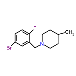 1-(5-Bromo-2-fluorobenzyl)-4-methylpiperidine结构式