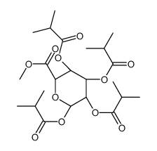 甲基 1,2,3,4-四-O-异丁酰-β-D-葡萄吡喃糖醛酸酯结构式