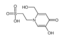 1-(3-hydroxy-6-(hydroxymethyl)-4-oxopyridyl)-2-ethanesulfonic acid结构式